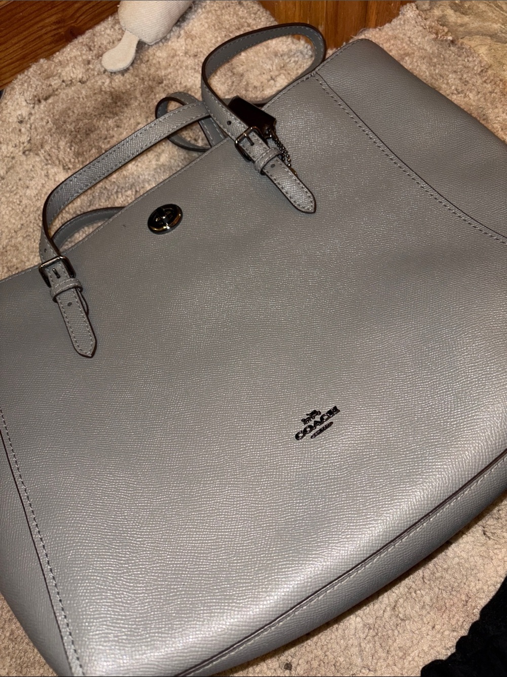 Coach Turnlock Crossgrain Laptop Tote